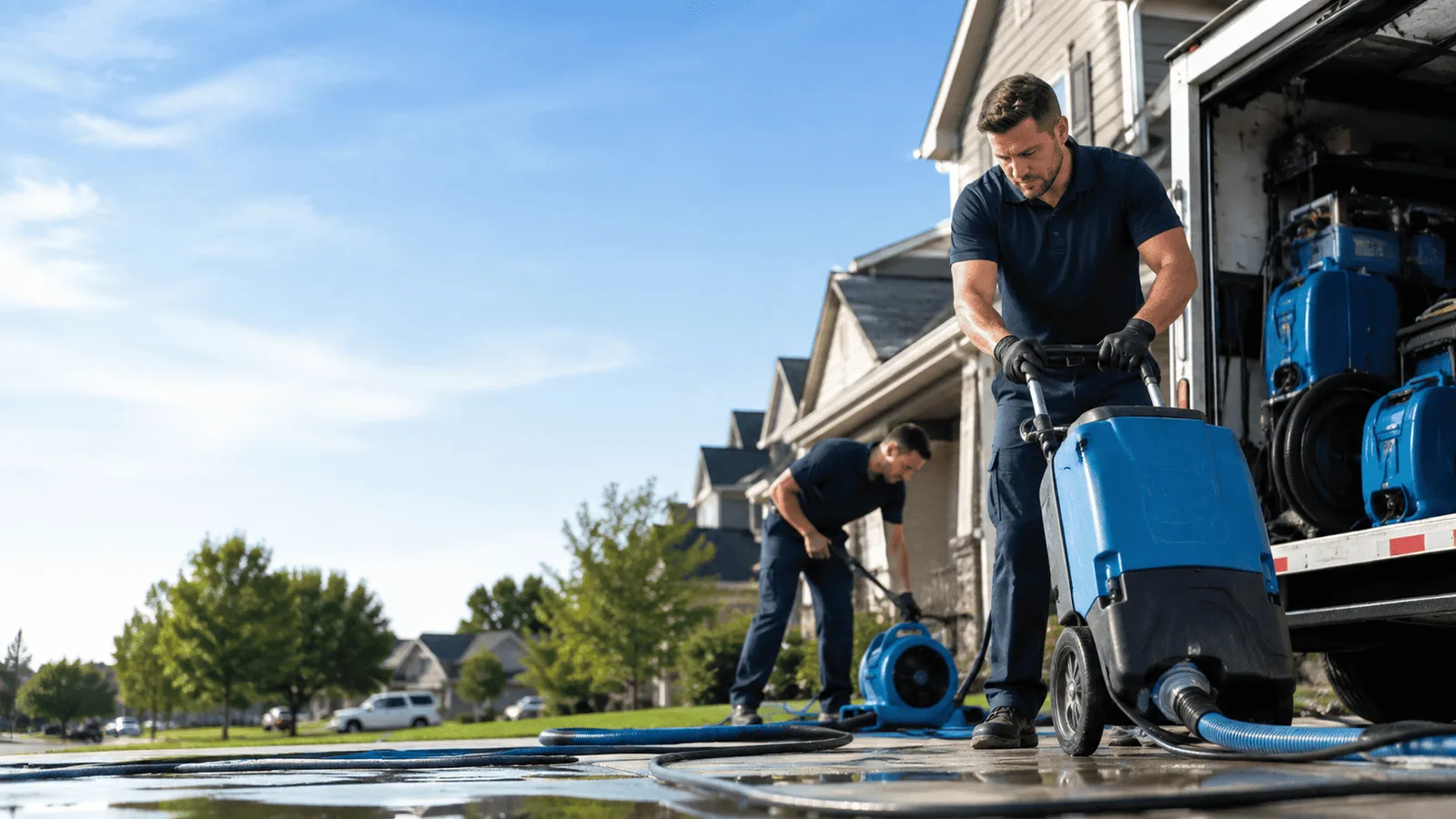 Dehumidification being performed in Prairie Village, KS